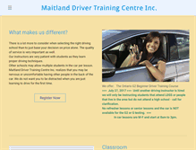 Tablet Screenshot of maitlanddrivertraining.com